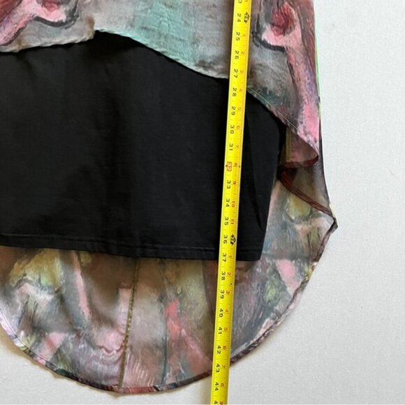 Boo Radley chiffon hi lo multi- color dress Sz 8 - Picture 11 of 11